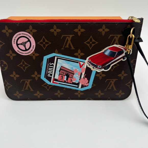 Sold! Louis Vuitton Neverfull MY LV WORLD TOUR Pochette Monogram Canvas Like New - Picture 3 of 15